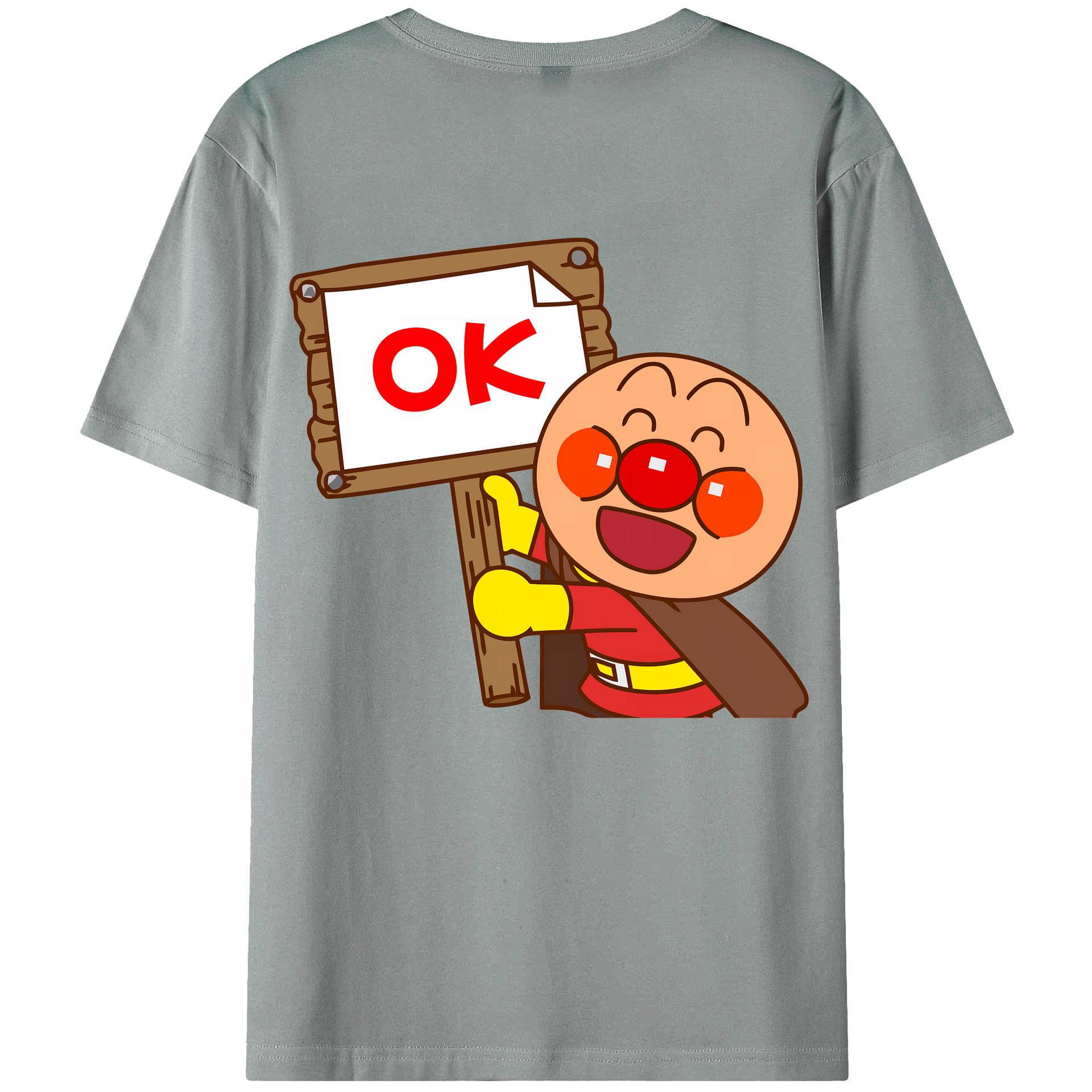 （画像用） アンパンマン Anpanman 綿100％ メンズ半袖Tシャツ（バックプリント） 通気性